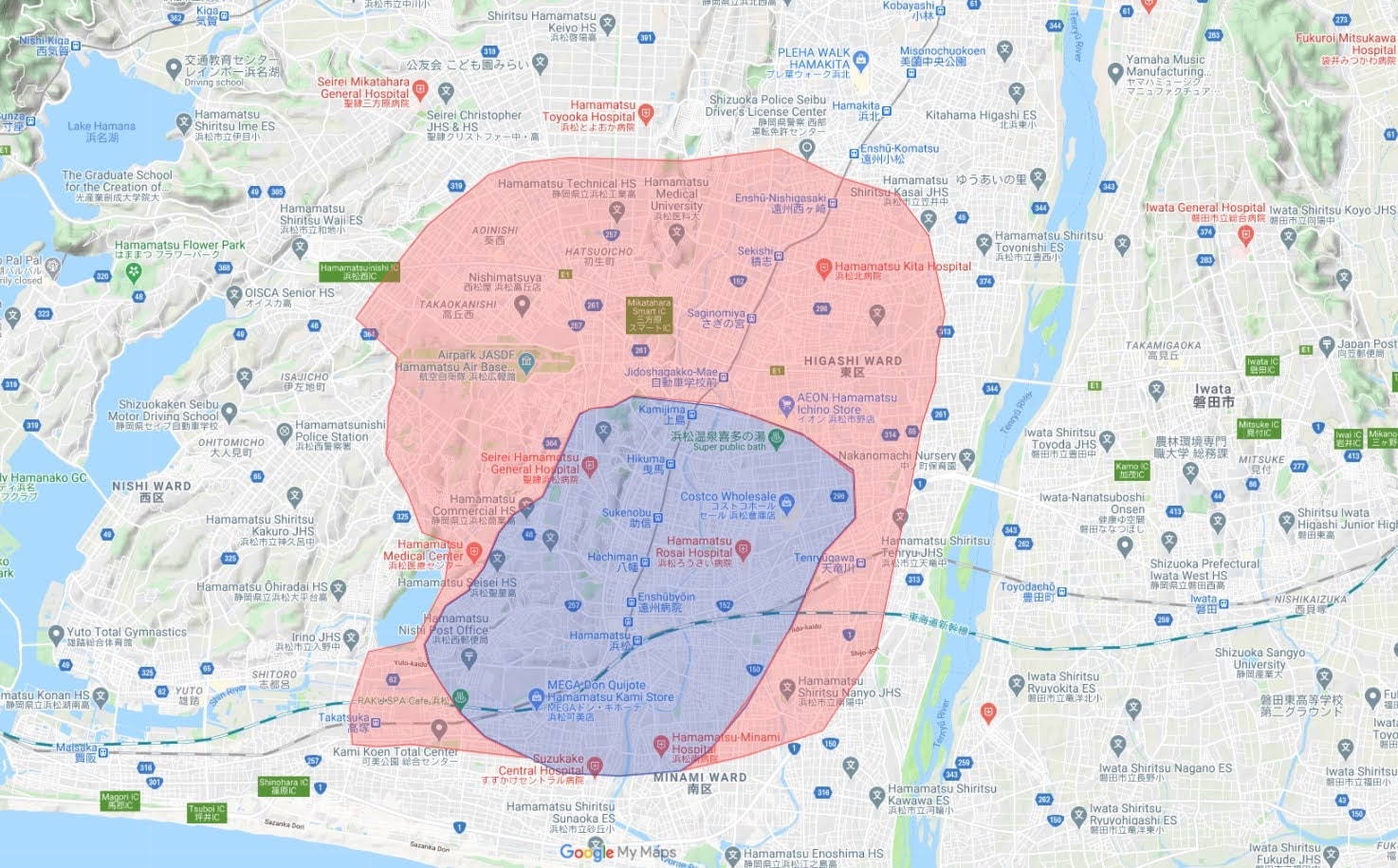 ubereats-shizuoka-map-2 ウーバーイーツ静岡マップ2