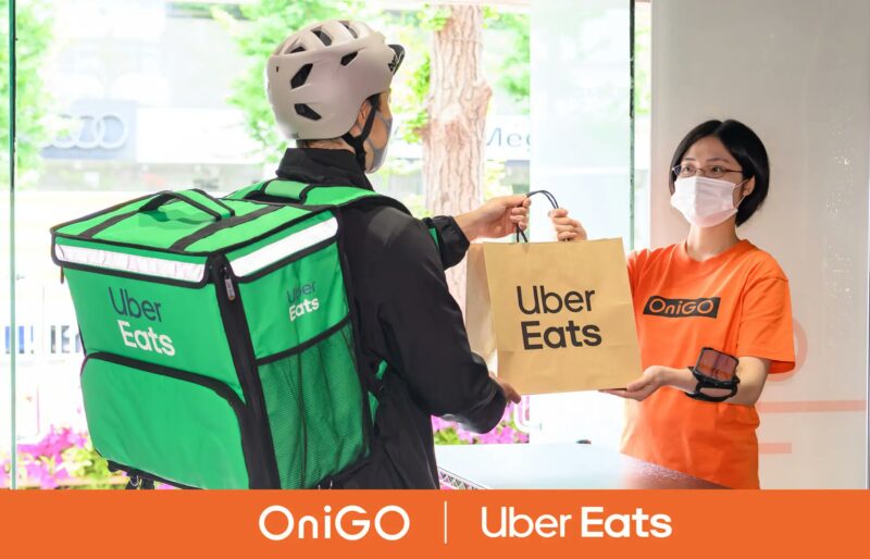 uber eatsとOniGoが業務提携